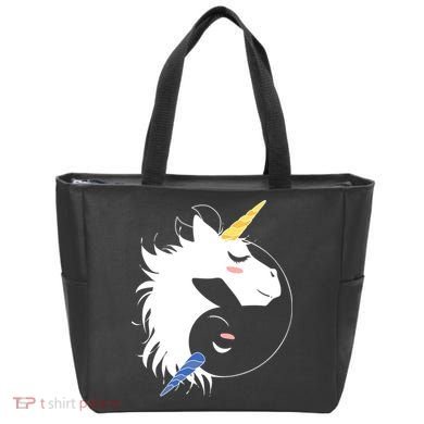 Unicorn Ying Yang Tote Bag