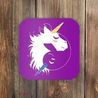 Unicorn Ying Yang Coaster
