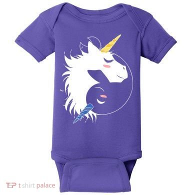 Unicorn Ying Yang Baby Bodysuit