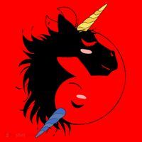 Unicorn Ying Yang Santa Hat thumb 1