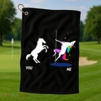 Unicorn You Me Golf Towel thumb 1