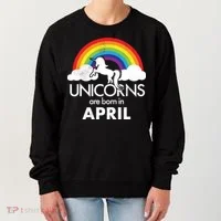 Unicorns Are Born In April Women's Sweatshirt thumb 0