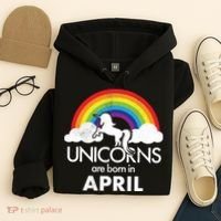 Unicorns Are Born in April Hoodie thumb 4