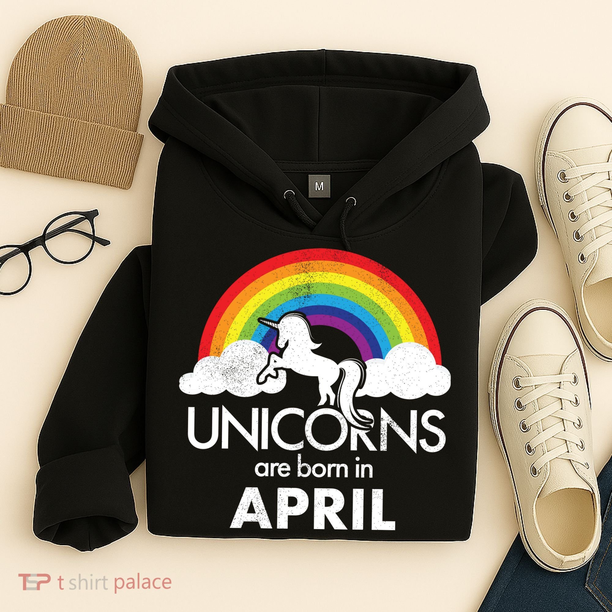 Unicorns Are Born in April Hoodie
