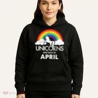 Unicorns Are Born in April Hoodie thumb 5
