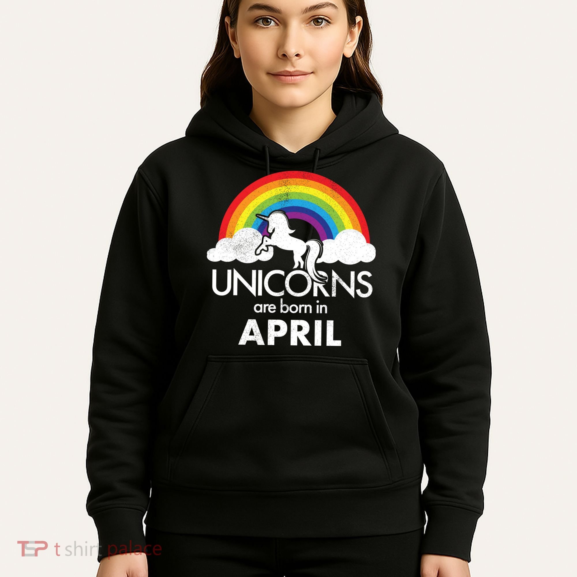Unicorns Are Born in April Hoodie