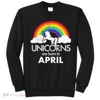 Unicorns Are Born in April Sweatshirt thumb 0