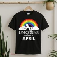 Unicorns Are Born in April T-Shirt thumb 2