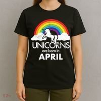 Unicorns Are Born in April T-Shirt thumb 4
