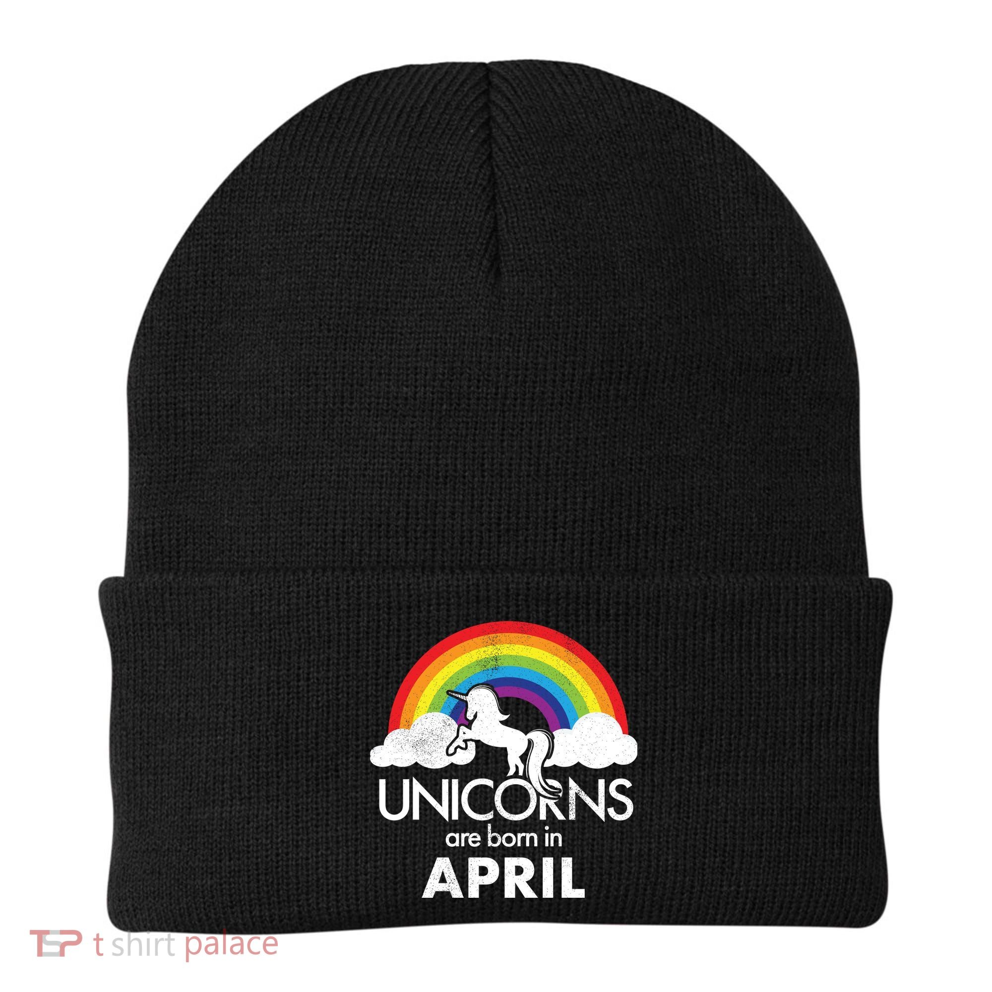 Unicorns Are Born in April Beanie