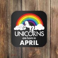Unicorns Are Born in April Coaster thumb 0