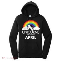 Unicorns Are Born In April Women's Hoodie thumb 0