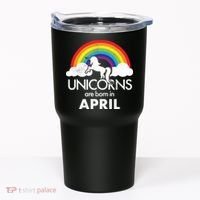 Unicorns Are Born In April Tumbler thumb 0