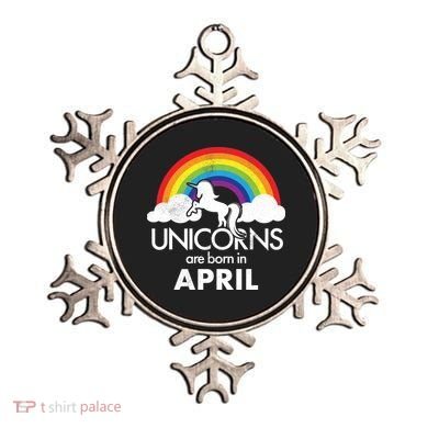Unicorns Are Born in April Ornament
