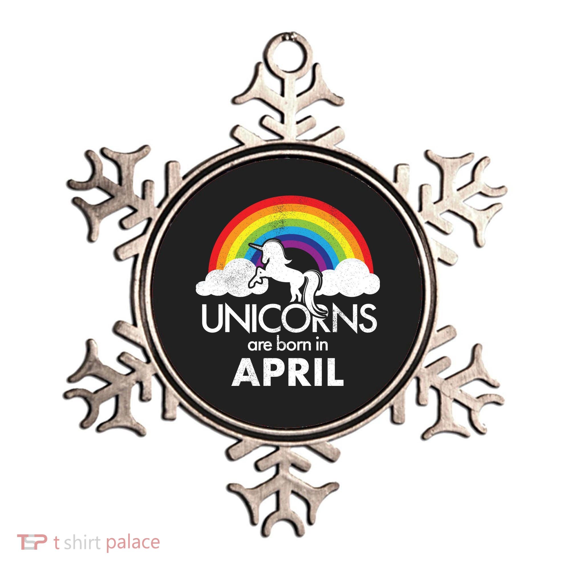 Unicorns Are Born in April Ornament