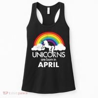 Unicorns Are Born in April Women's Tank Top thumb 0