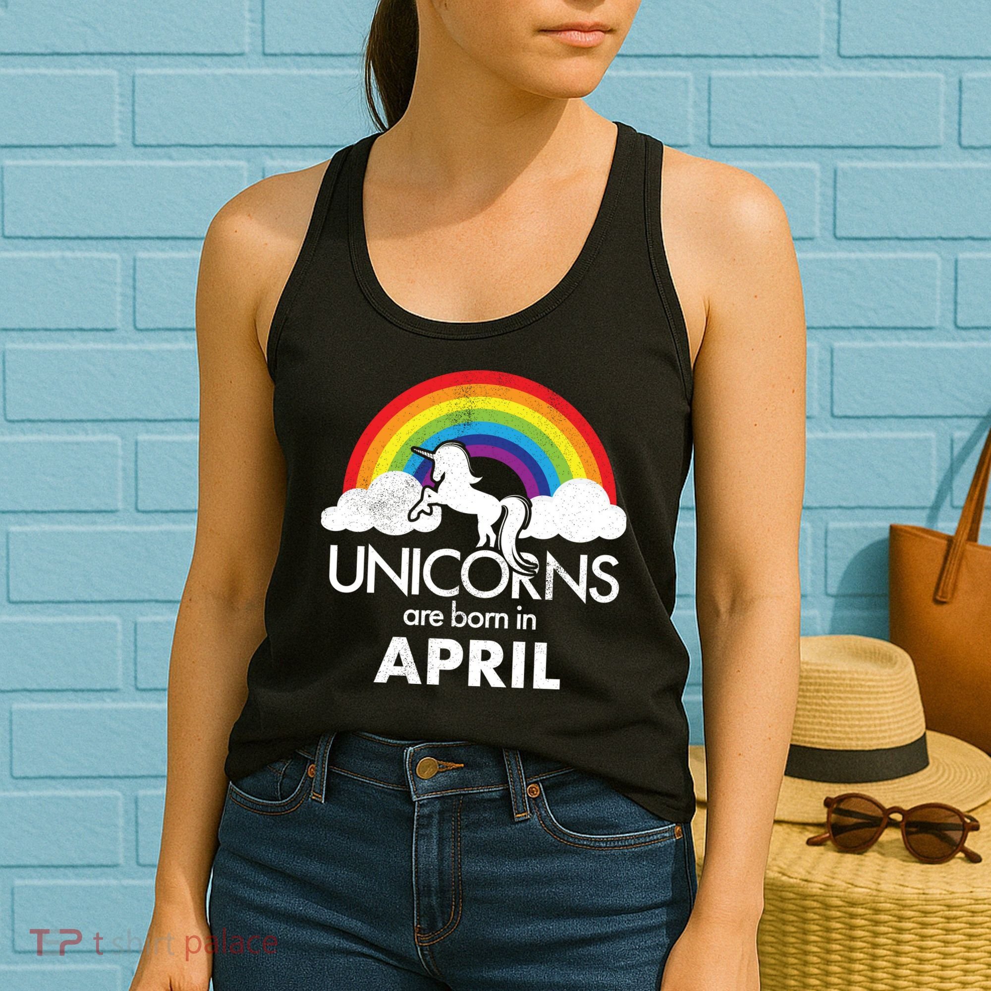 Unicorns Are Born in April Women's Tank Top