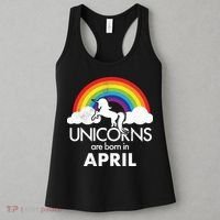 Unicorns Are Born In April Women's Tank Top thumb 3