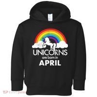 Unicorns Are Born in April Toddler Hoodie thumb 0