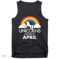 Unicorns Are Born In April Tank Top thumb 0