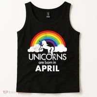 Unicorns Are Born in April Tank Top thumb 2