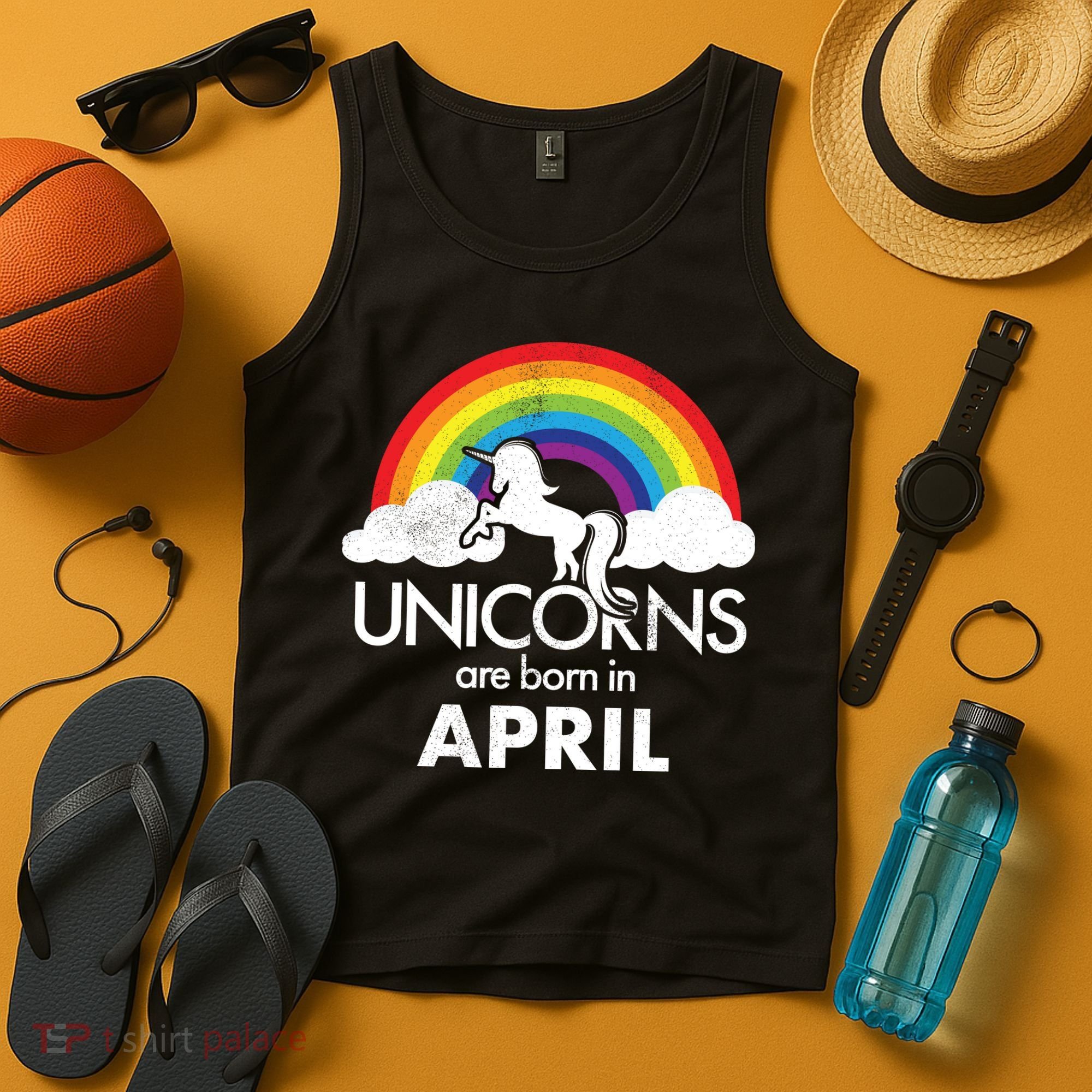 Unicorns Are Born In April Tank Top