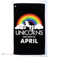 Unicorns Are Born In April Golf Towel thumb 0