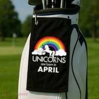 Unicorns Are Born In April Golf Towel thumb 2