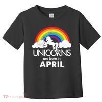 Unicorns Are Born in April Toddler T-Shirt thumb 0