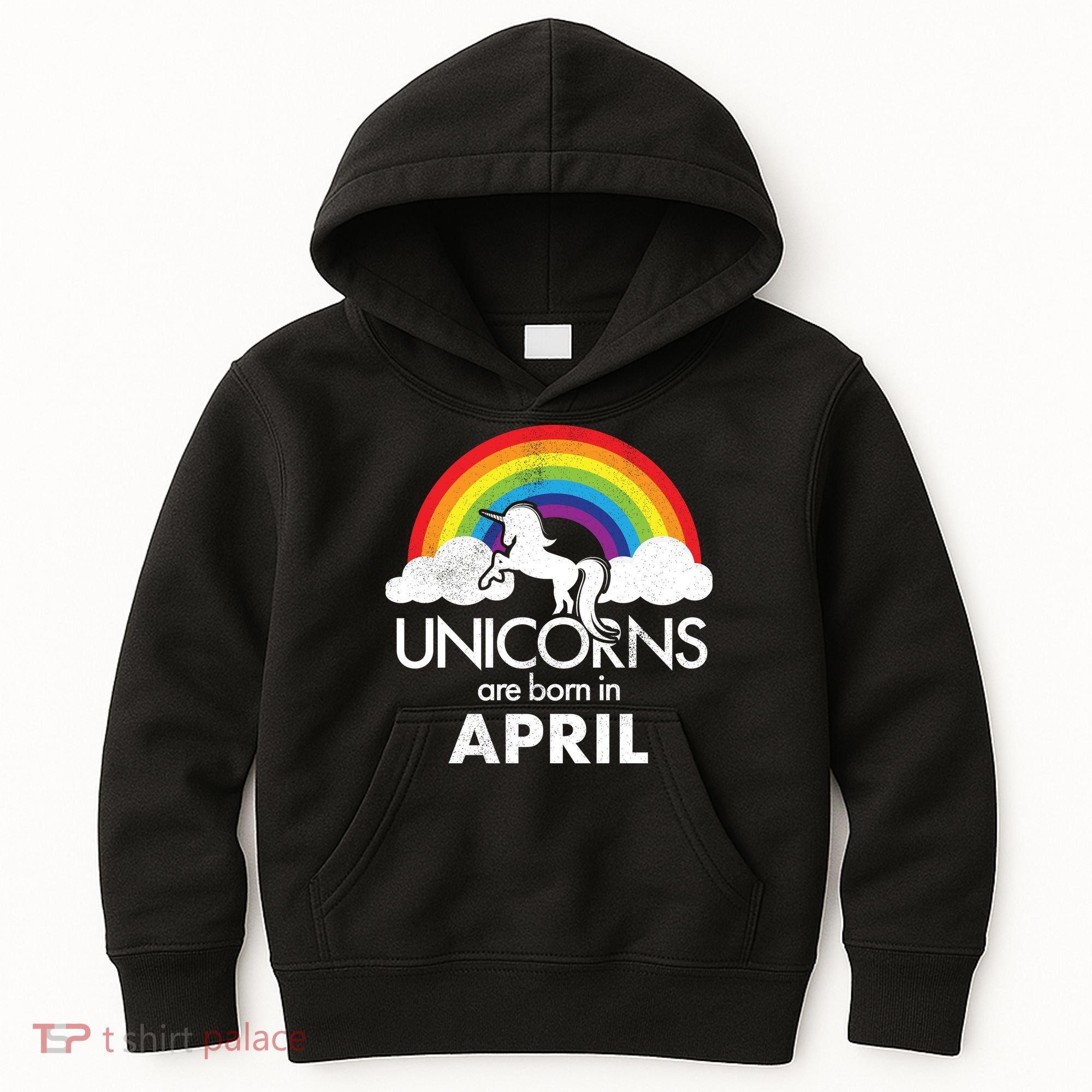 Unicorns Are Born in April Kids Hoodie