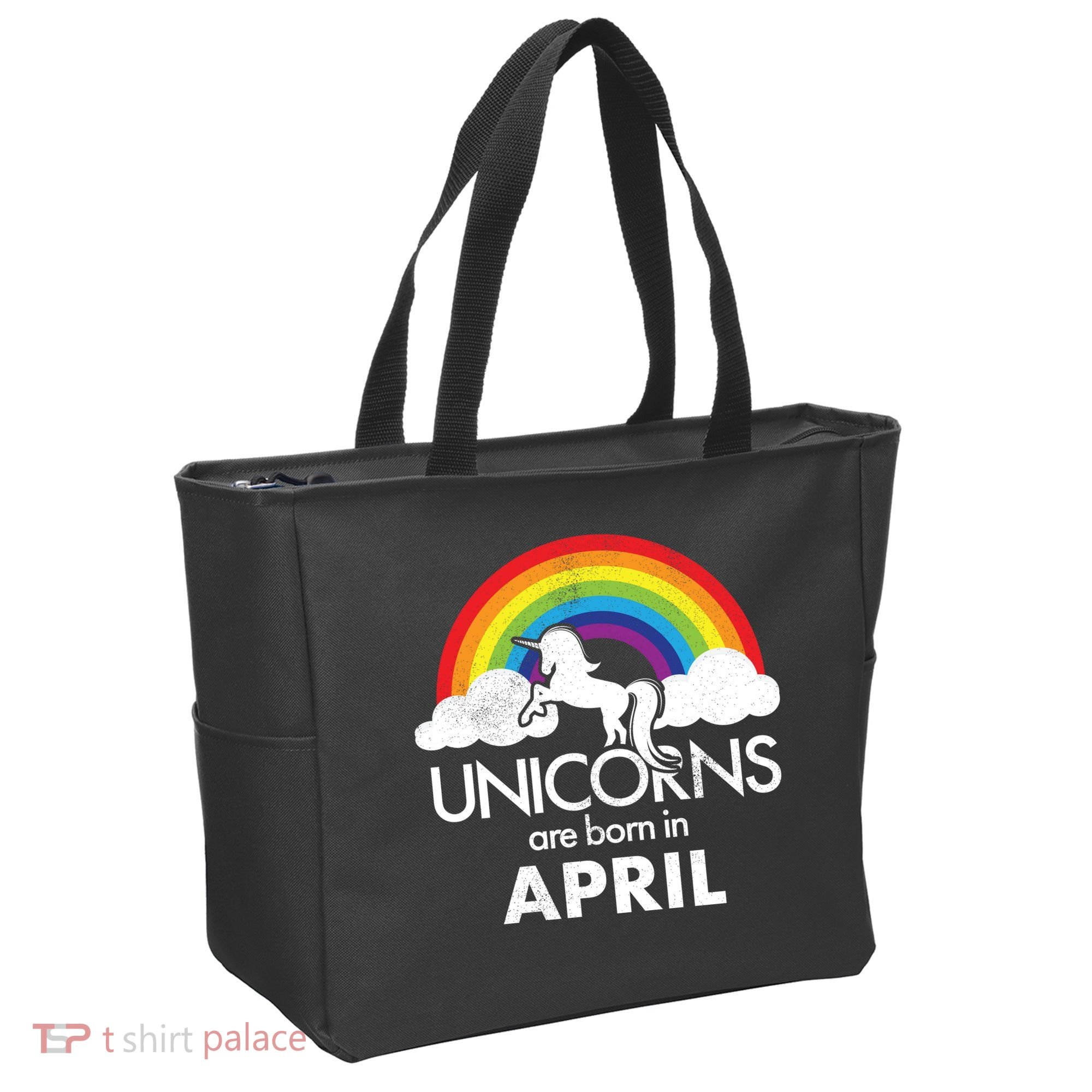 Unicorns Are Born In April Tote Bag