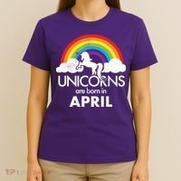 Unicorns Are Born In April T-Shirt thumb 4