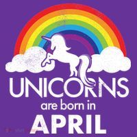 Unicorns Are Born In April Button thumb 1