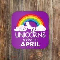 Unicorns Are Born In April Coaster thumb 0