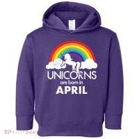 Unicorns Are Born In April Toddler Hoodie thumb 0