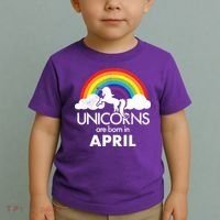 Unicorns Are Born In April Toddler T-Shirt thumb 2