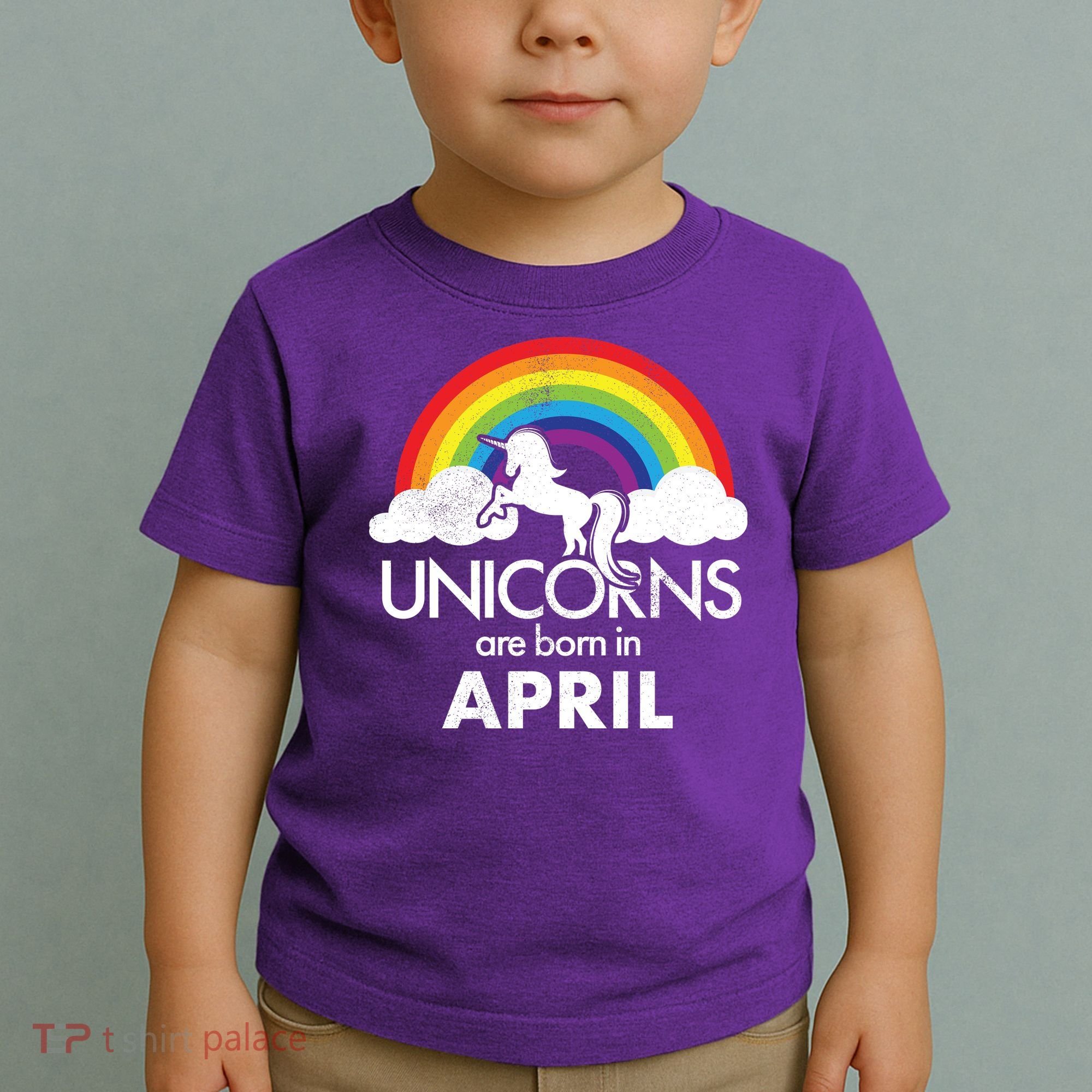 Unicorns Are Born In April Toddler T-Shirt
