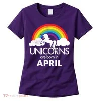 Unicorns Are Born In April Women's T-Shirt thumb 0
