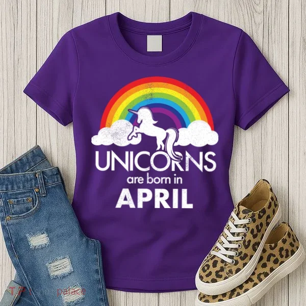 Unicorns Are Born In April Women's T-Shirt