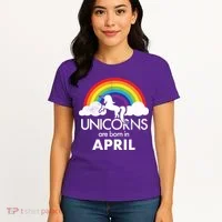 Unicorns Are Born In April Women's T-Shirt thumb 4