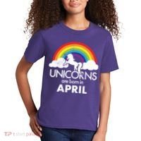 Unicorns Are Born In April Kids T-Shirt thumb 2