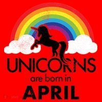 Unicorns Are Born in April Santa Hat thumb 1