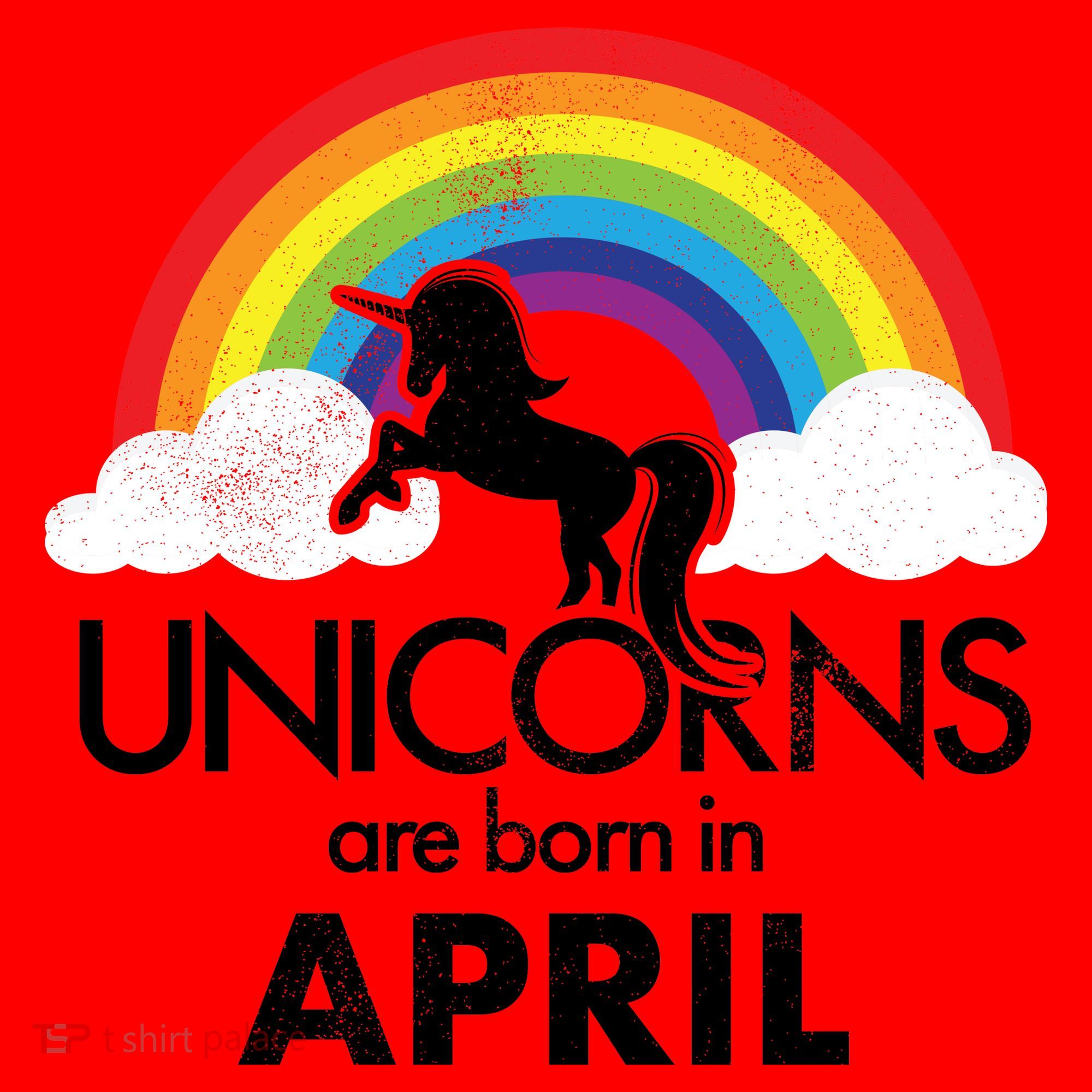 Unicorns Are Born in April Santa Hat