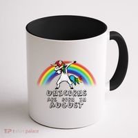 Unicorns are Born in August Birthday Coffee Mug thumb 1