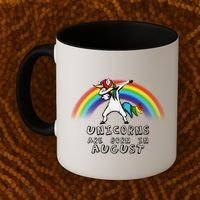Unicorns are Born in August Birthday Coffee Mug thumb 2