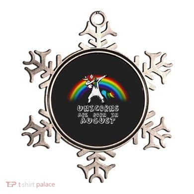Unicorns are Born in August Birthday Ornament