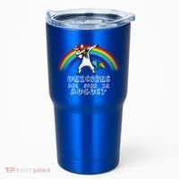 Unicorns are Born in August Birthday Tumbler thumb 0
