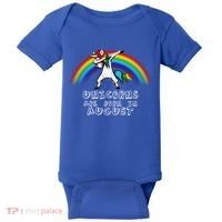 Unicorns are Born in August Birthday Baby Bodysuit thumb 0