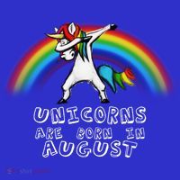 Unicorns are Born in August Birthday Women's Long Sleeve Shirt thumb 2