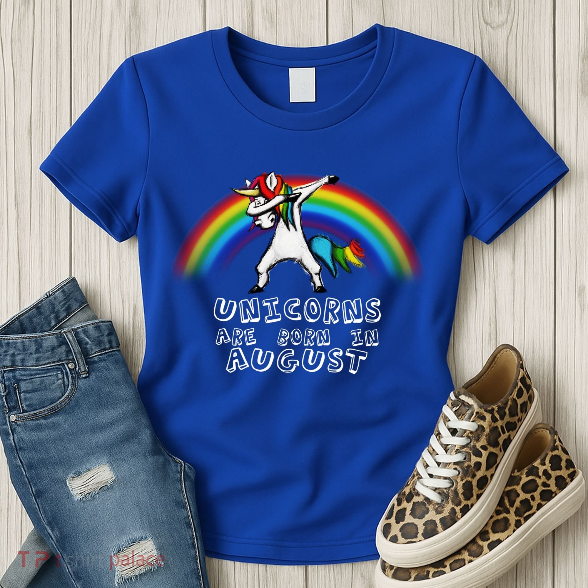 Unicorns are Born in August Birthday Women's T-Shirt